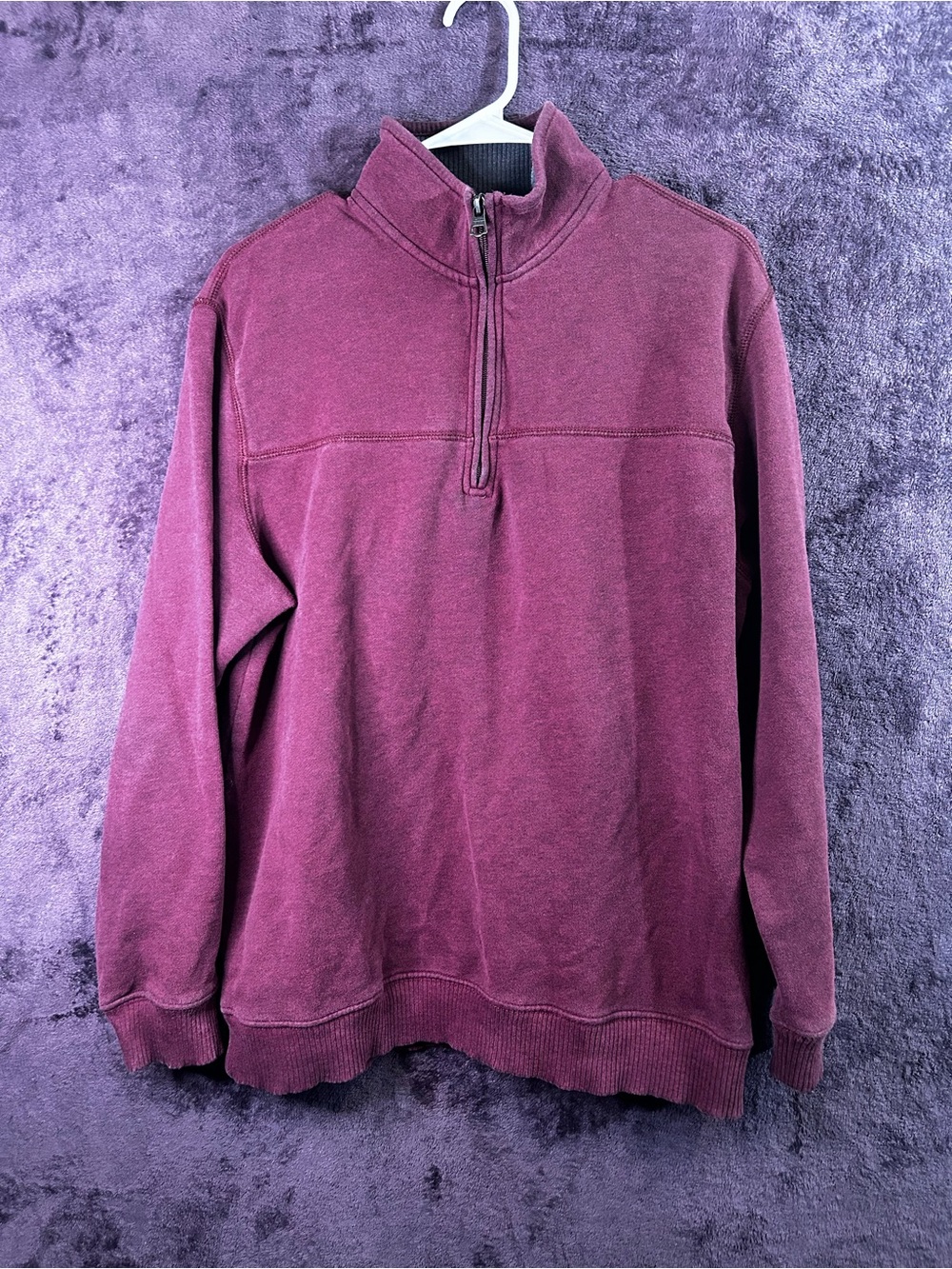 Arrow Men's Half-Zip Sweater - Plum